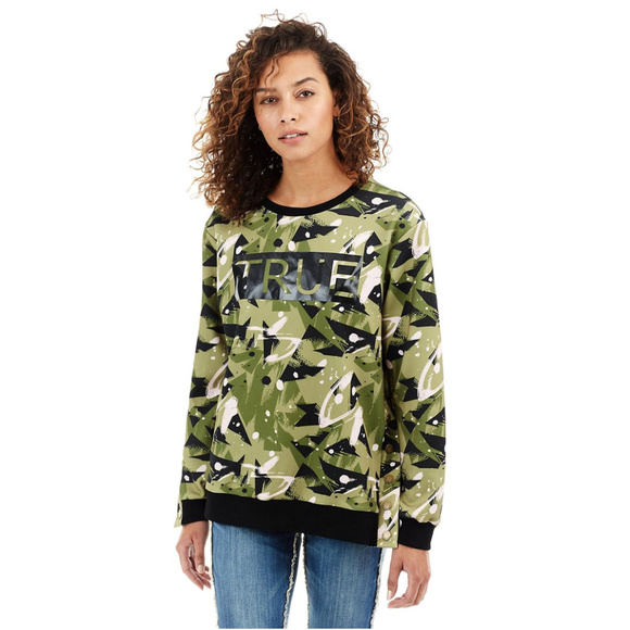 True Religion Women's Crew Neck Sweatshirt - Picture 1 of 3